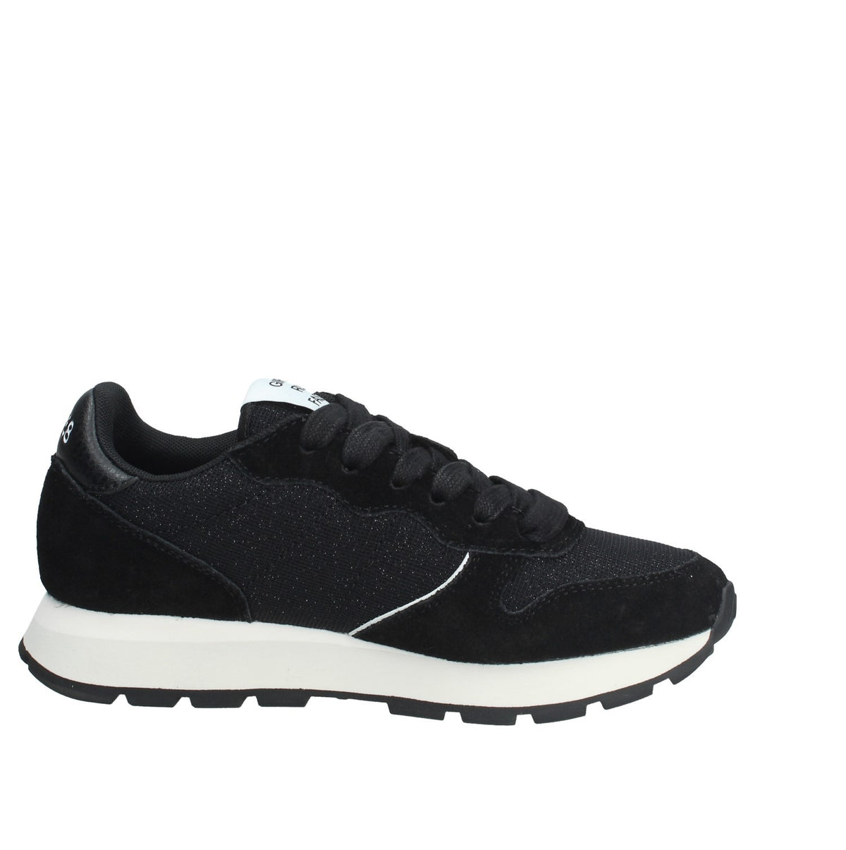 Z46204 SUN 68 SNEAKERS DONNA ALLY GLITTER TEXTILE NERO