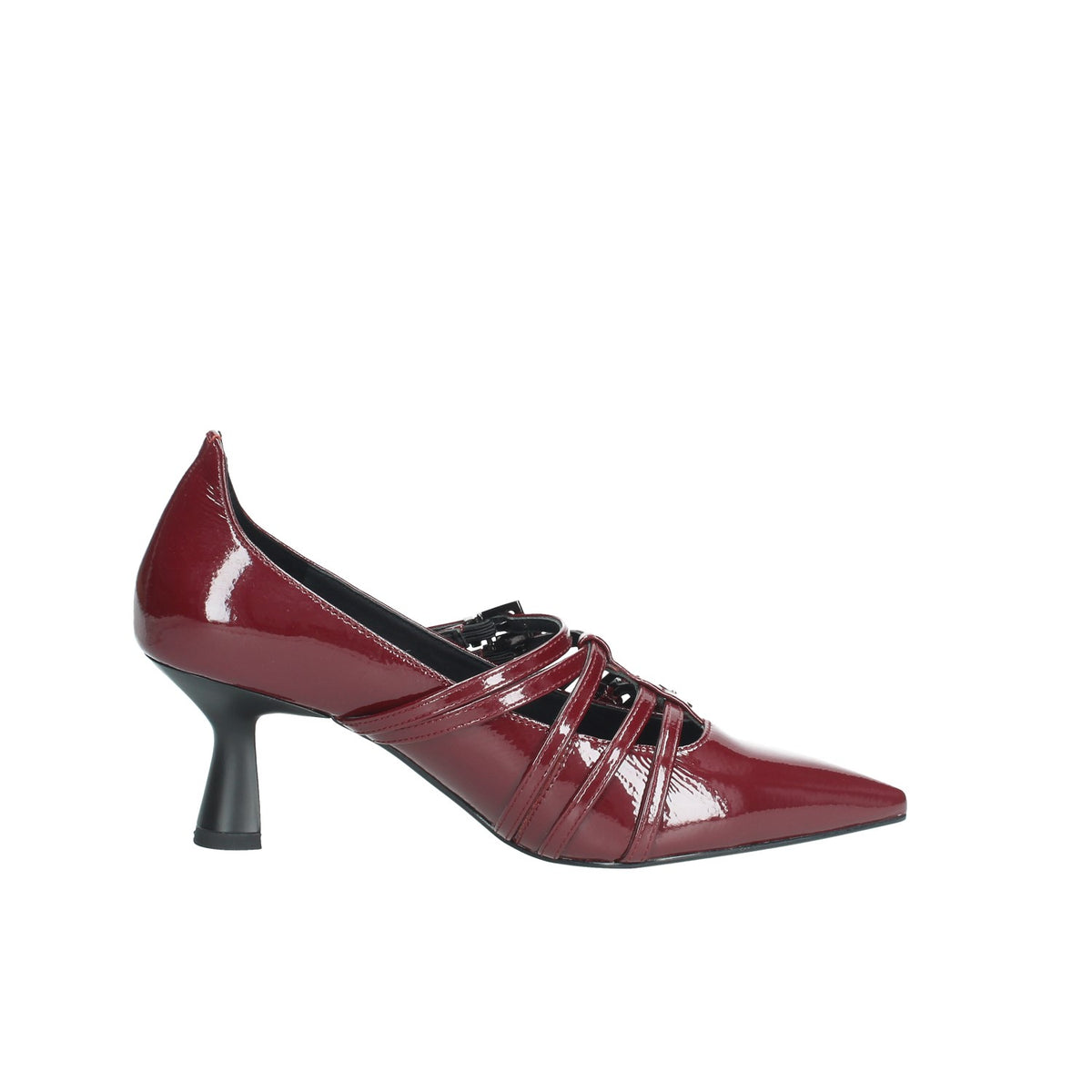 BRUNO PREMI DECOLLETE' IN PELLE LUCIDA FINISH