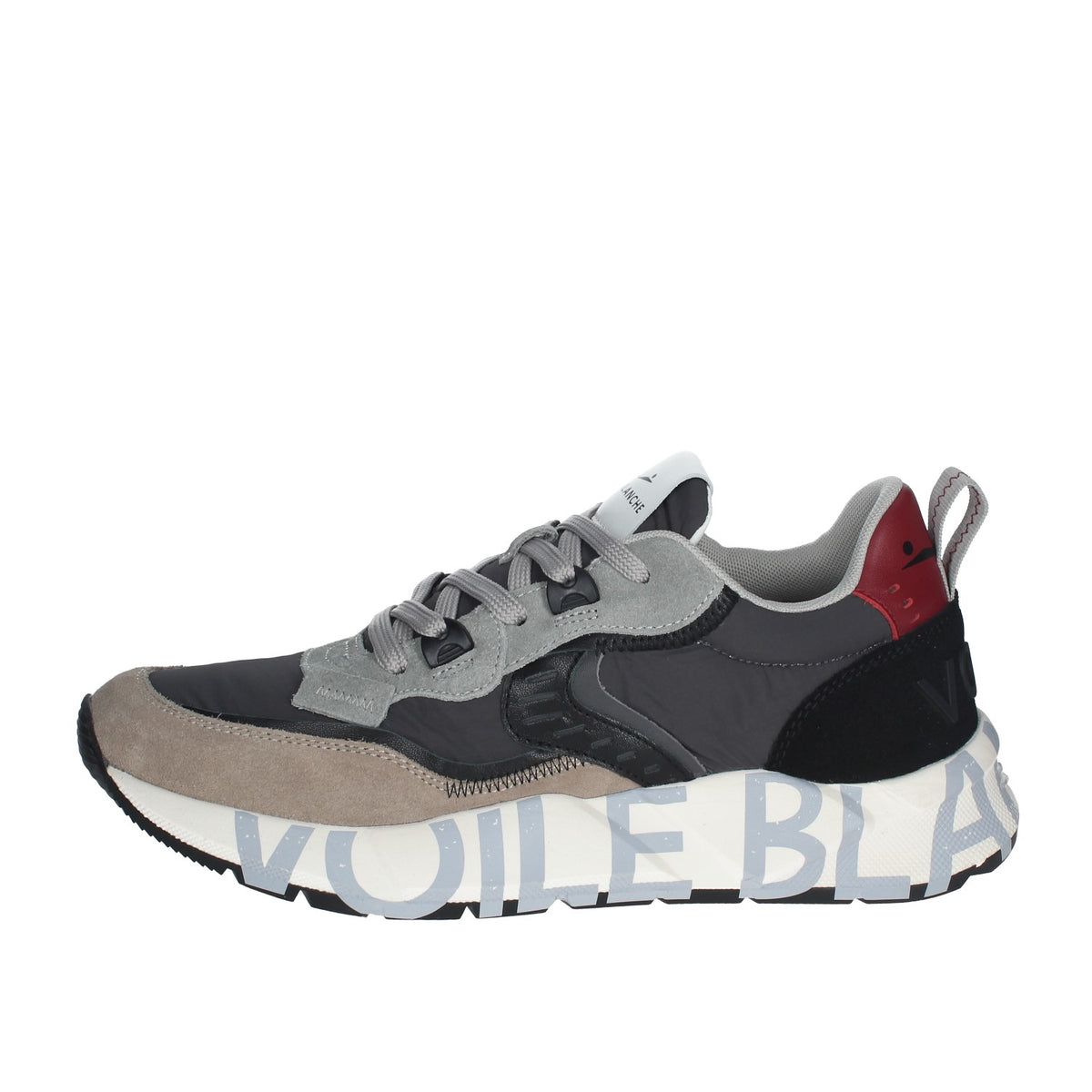 VOILE BLANCHE SNEAKERS UOMO IN SUEDE E NYLON CLUB 01