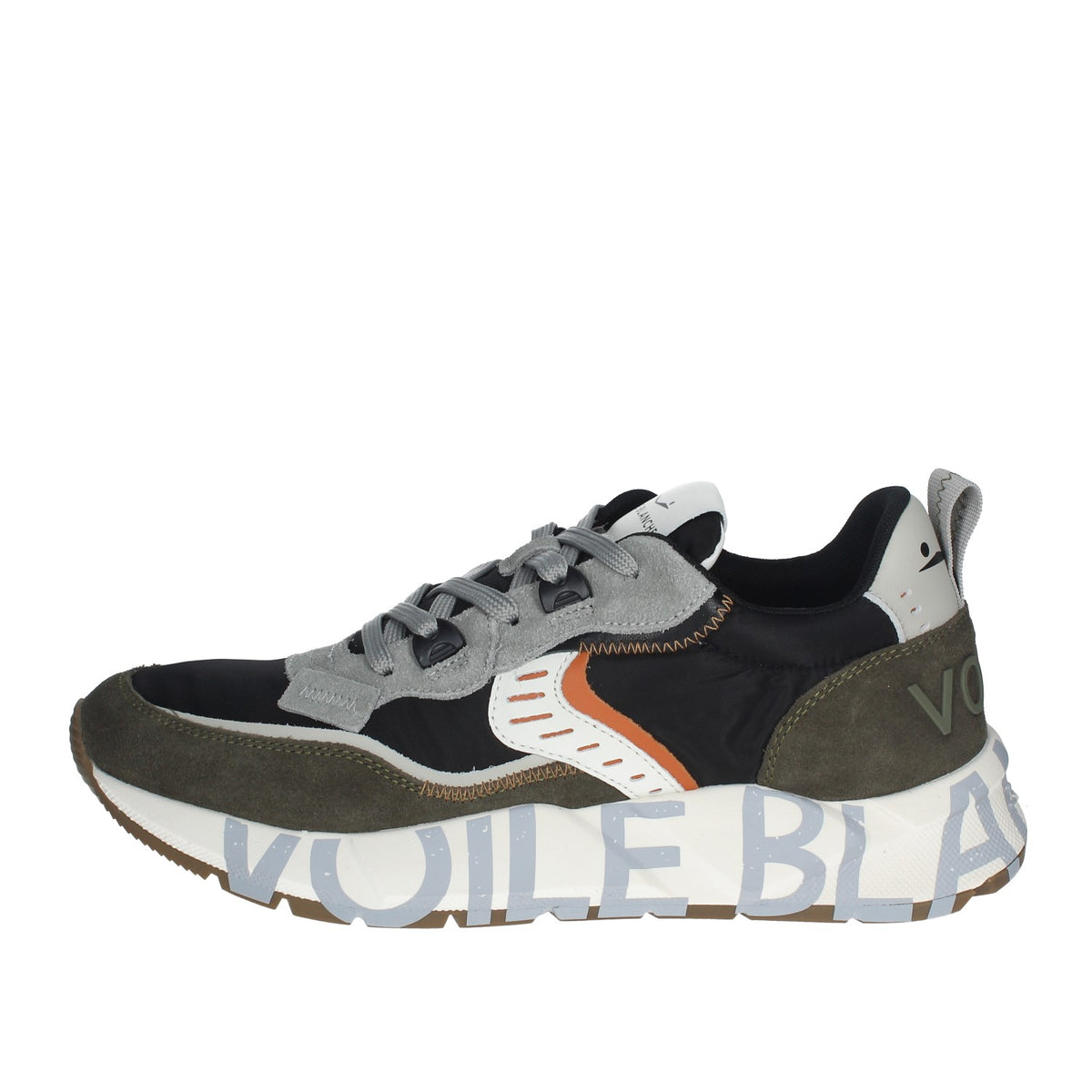 VOILE BLANCHE SNEAKERS UOMO IN PELLE SCAMOSCIATA E TESSUTO TECNICO