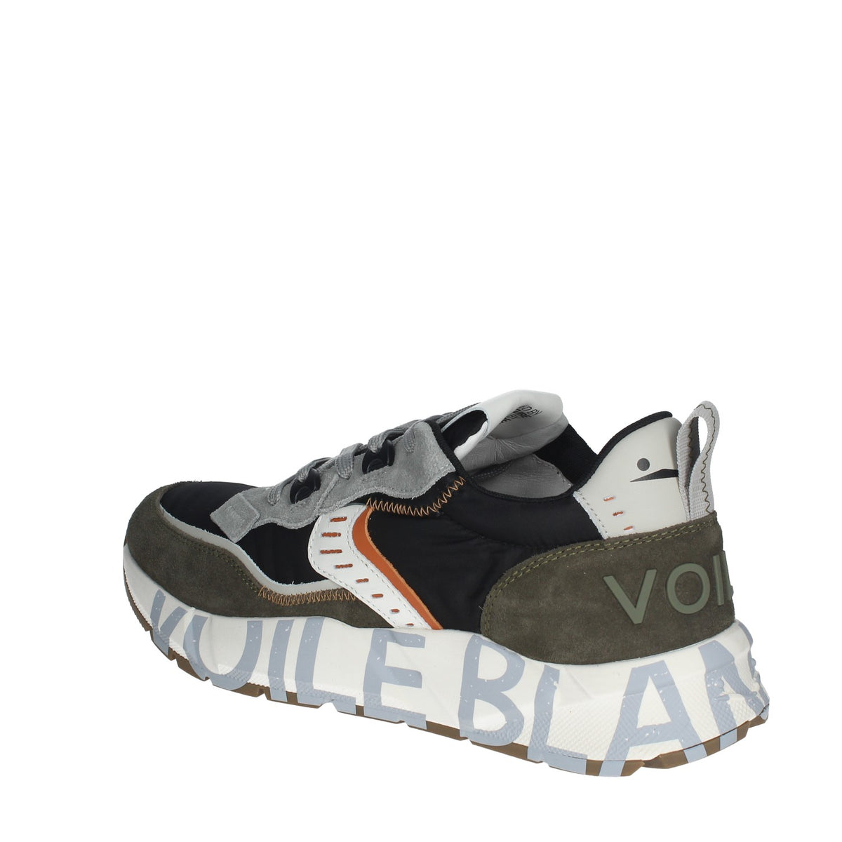 VOILE BLANCHE SNEAKERS UOMO IN PELLE SCAMOSCIATA E TESSUTO TECNICO