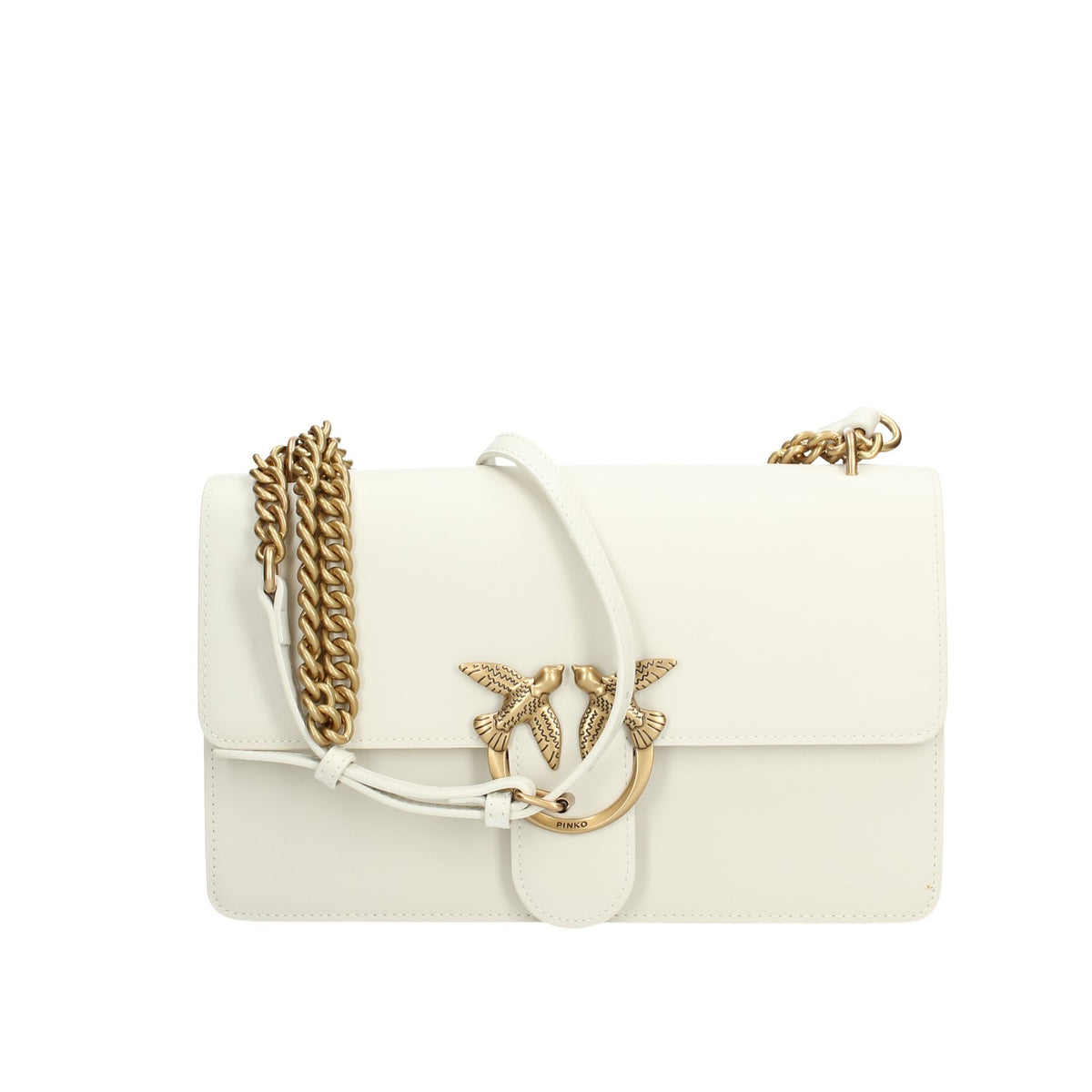 PINKO BORSA DONNA IN PELLE LOVE ONE CLASSIC DC SIMPLY FINITURE ORO