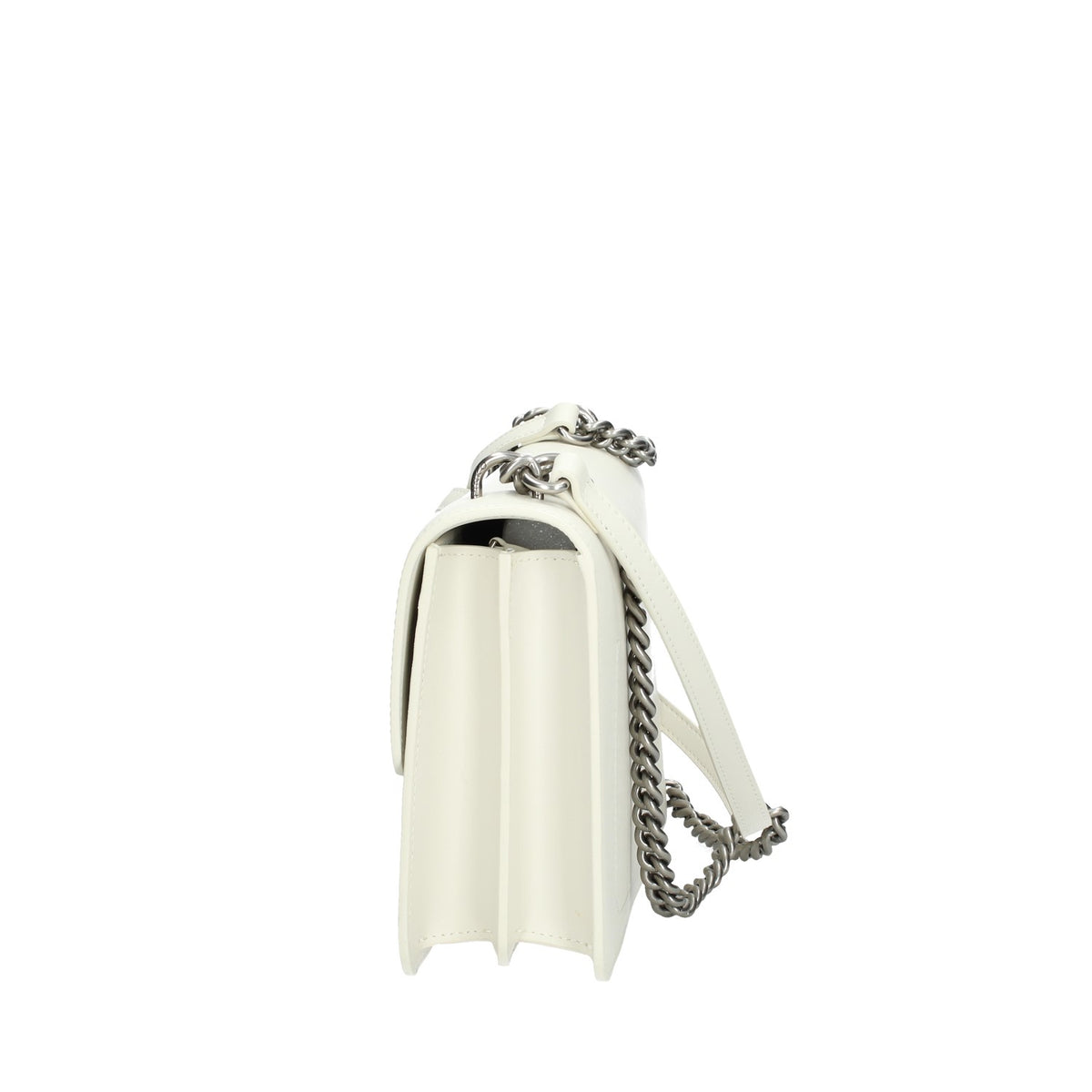 PINKO BORSA DONNA IN PELLE LOVE ONE CLASSIC DC SIMPLY FINITURE ARGENTO