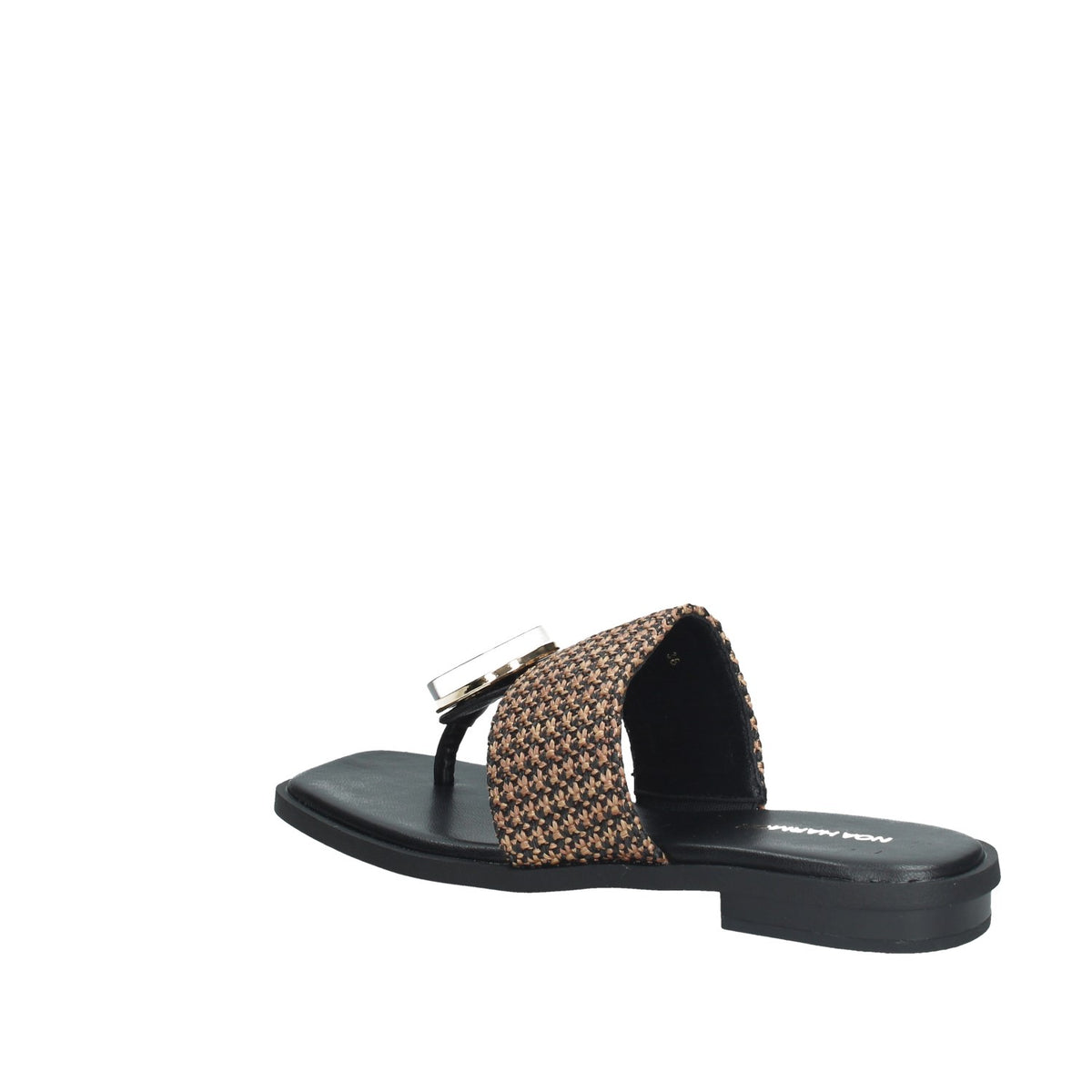 Noa Harmon Margot –Sandalo Infradito Donna Nero/Cuoio