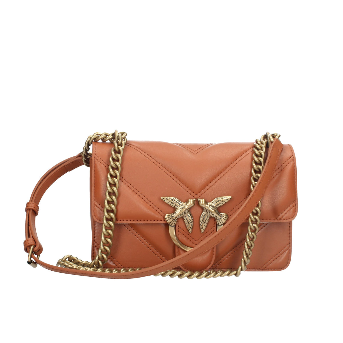 Mini borsa Love Bag nappa trapuntata chevron con tracolla