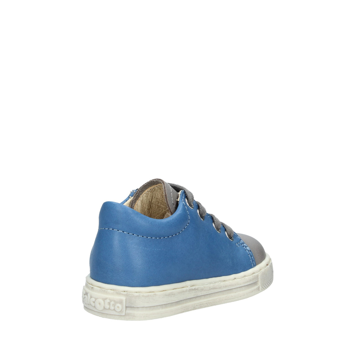 FALCOTTO PERTA - Sneaker in nappa con stella - Grigio-Bianco-Azzurro