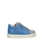 FALCOTTO PERTA - Sneaker in nappa con stella - Grigio-Bianco-Azzurro