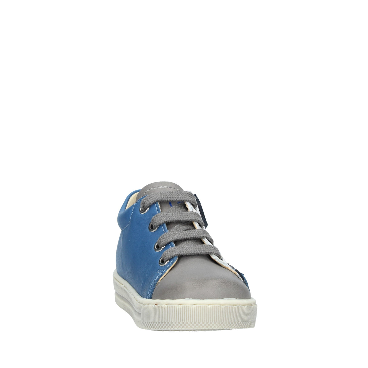 FALCOTTO PERTA - Sneaker in nappa con stella - Grigio-Bianco-Azzurro