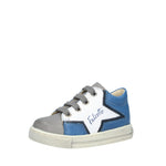FALCOTTO PERTA - Sneaker in nappa con stella - Grigio-Bianco-Azzurro