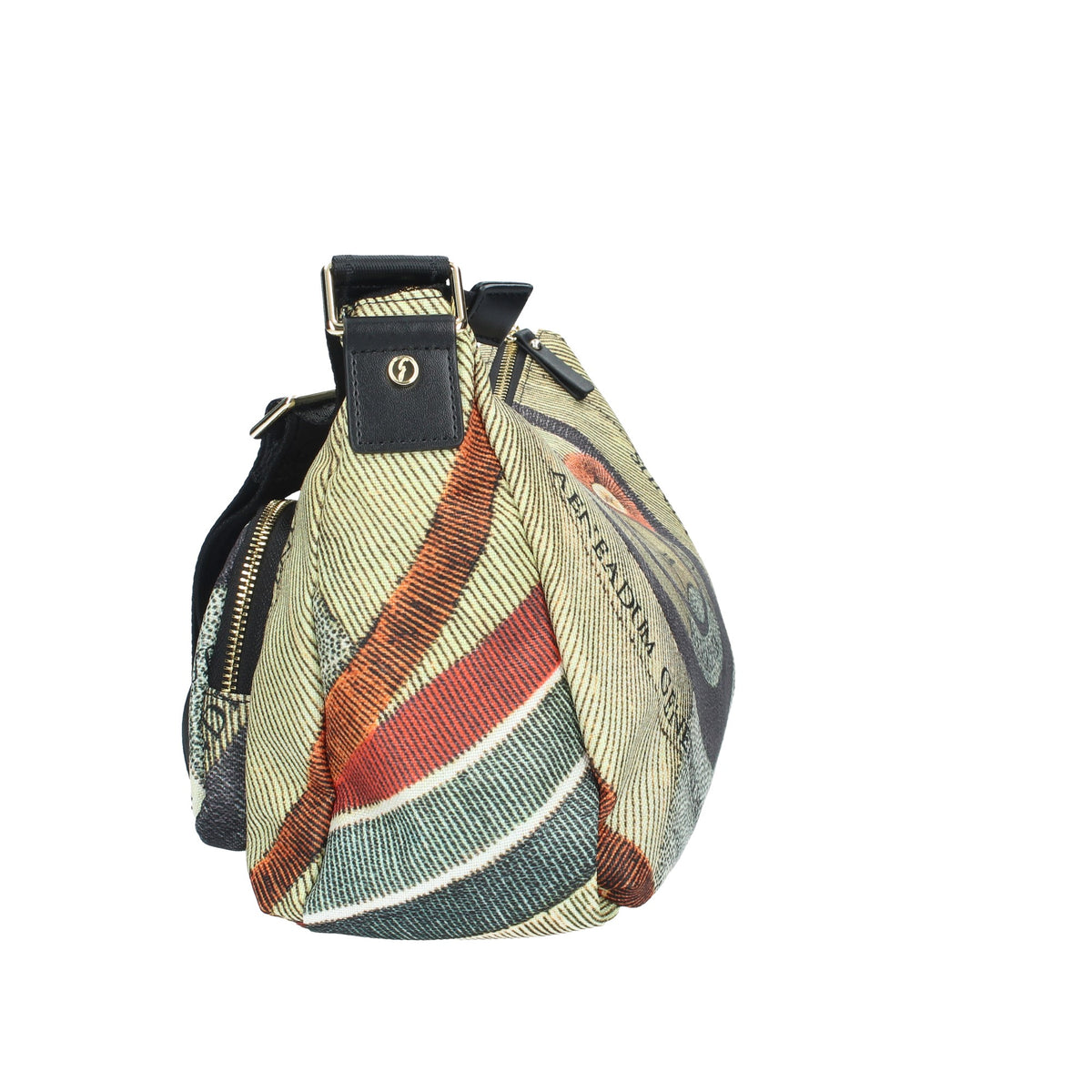 BORSA HOBO MAYA CON STAMPA PLANETARIUM CLASSIC E FINITURA IN PELLE COLORE NERO