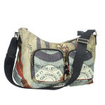 BORSA HOBO MAYA CON STAMPA PLANETARIUM CLASSIC E FINITURA IN PELLE COLORE NERO
