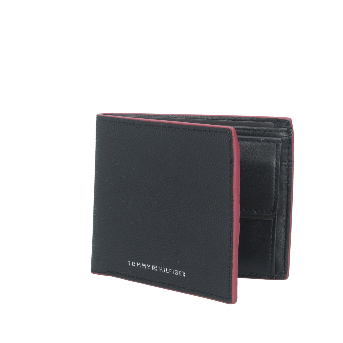 Tommy Hilfiger TH Struc Leather CC and Coin Wallet Black