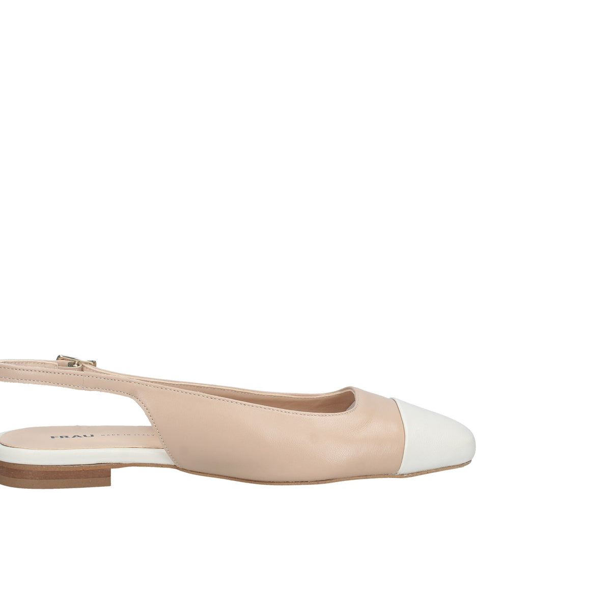 SLINGBACK IN PELLE CON PUNTA SEMIQUADRA