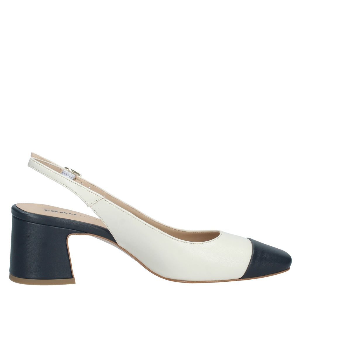 SLINGBACK CON TACCO IN PELLE BICOLORE