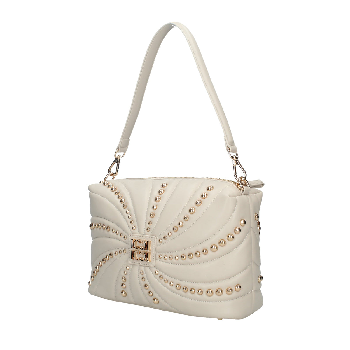 BORSA DONNA A SPALLA OYSTER STUDS MEDIA