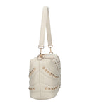 BORSA DONNA A SPALLA OYSTER STUDS MEDIA