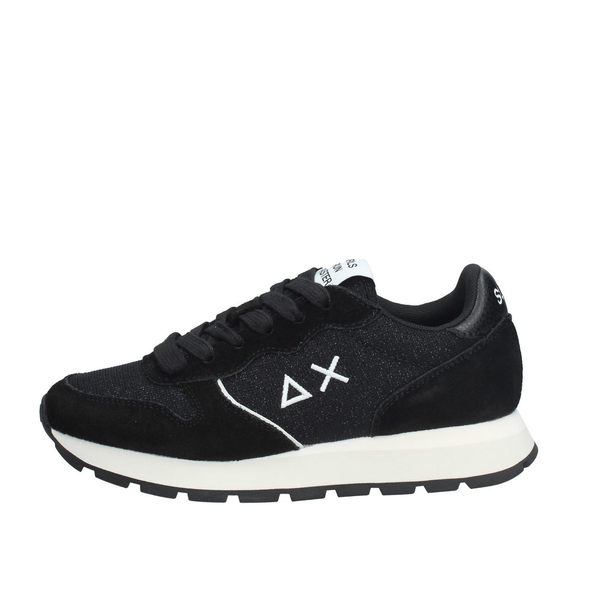 Z46204 SUN 68 SNEAKERS DONNA ALLY GLITTER TEXTILE NERO