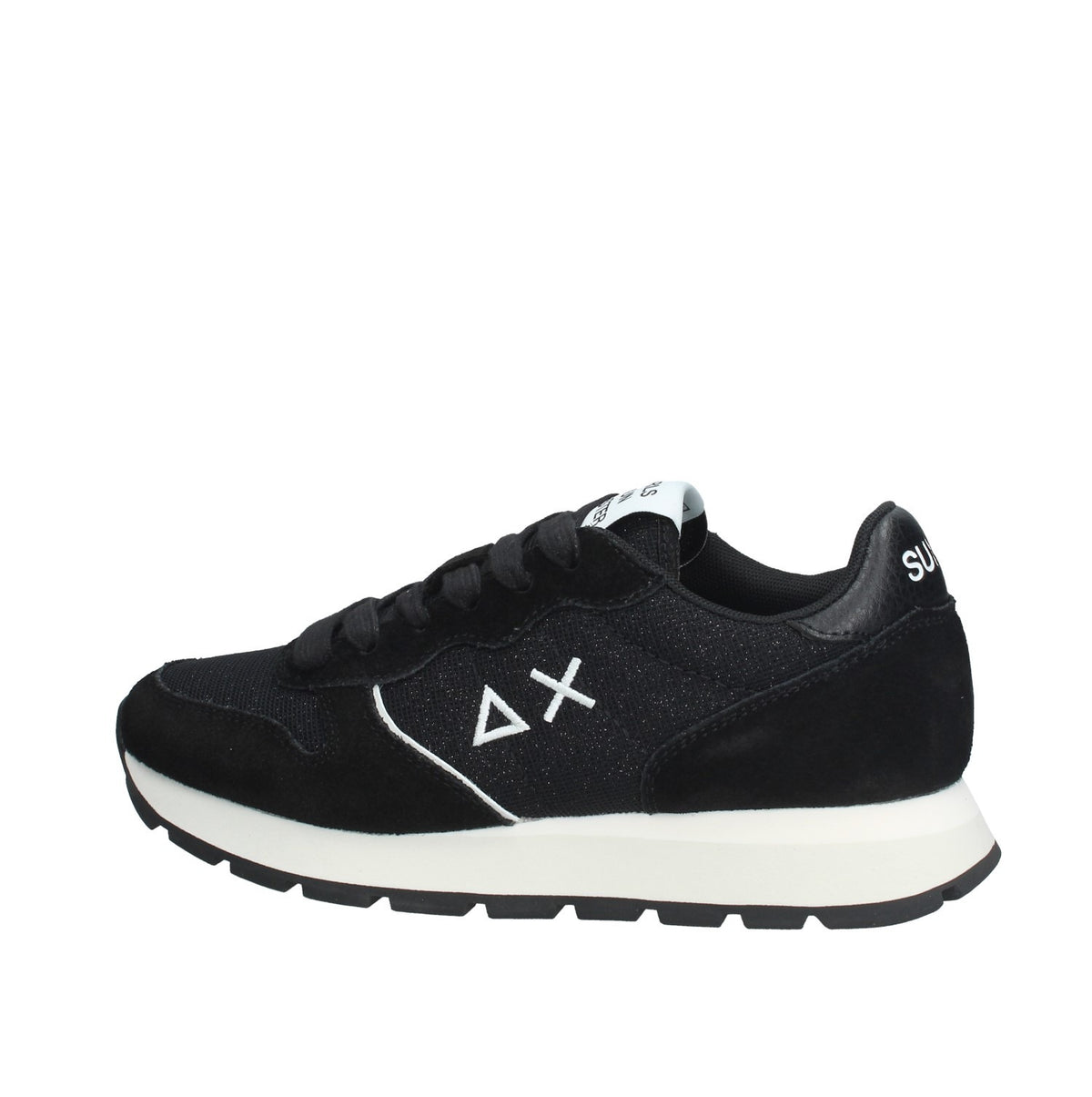 Z46204 SUN 68 SNEAKERS DONNA ALLY GLITTER TEXTILE NERO