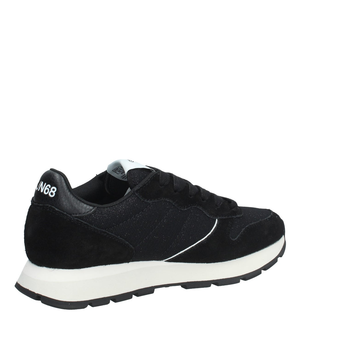 Z46204 SUN 68 SNEAKERS DONNA ALLY GLITTER TEXTILE NERO