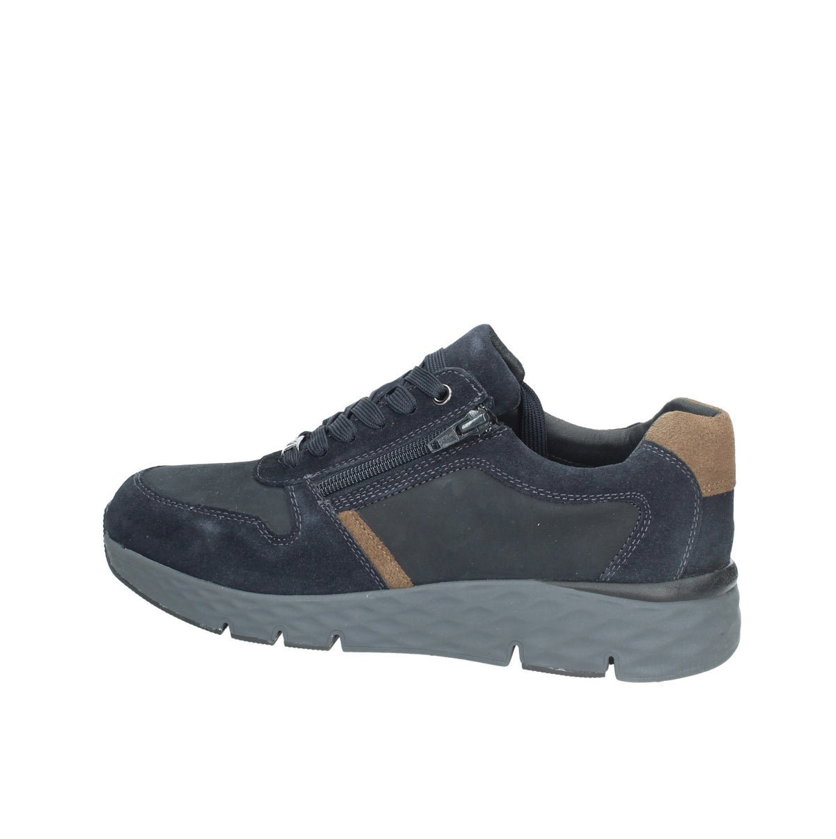 36852 NABUK NAVY SNEAKERS UOMO
