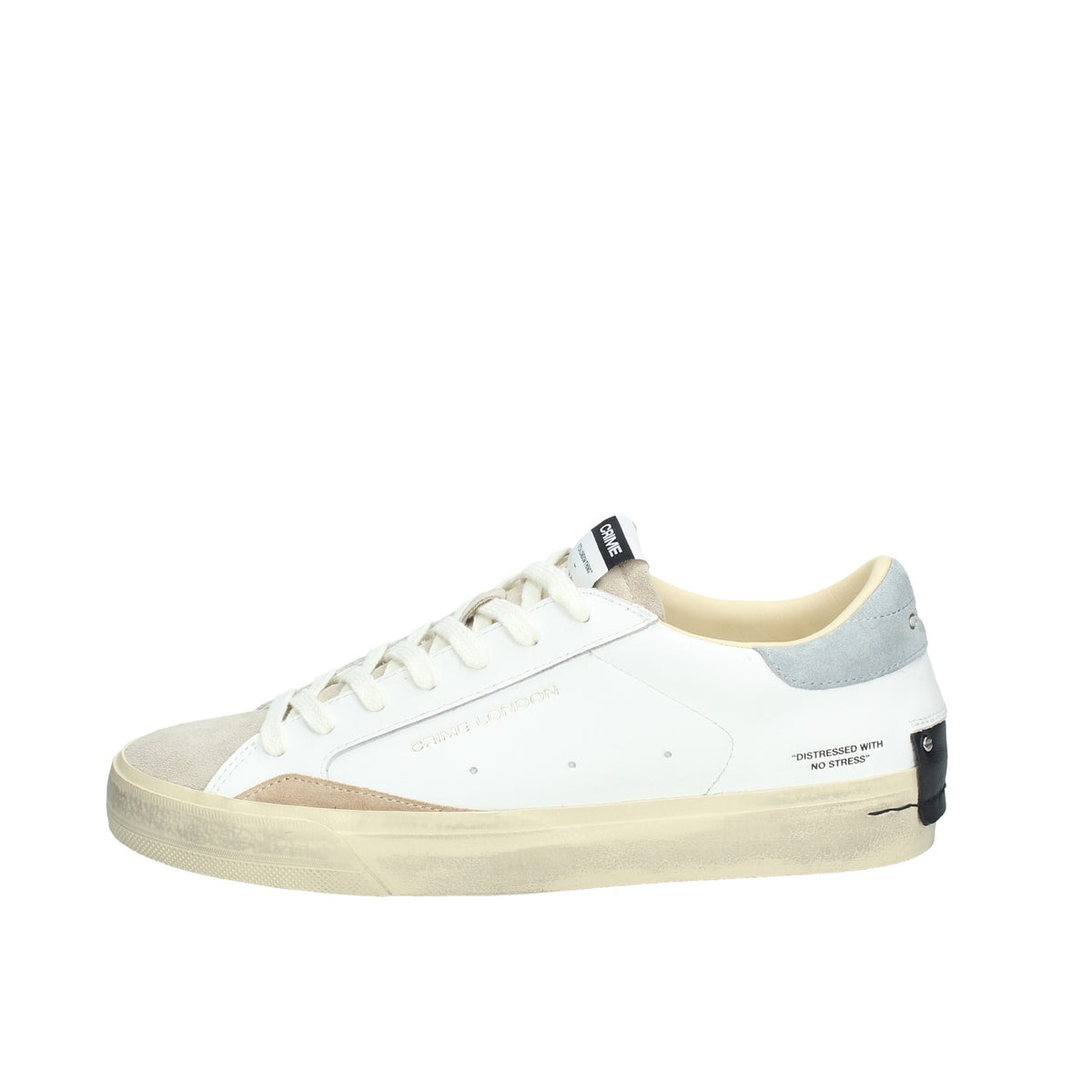 19050PP8_10 CRIME LONDON SNEAKERS UOMO IN PELLE MOD. DISTRESSED