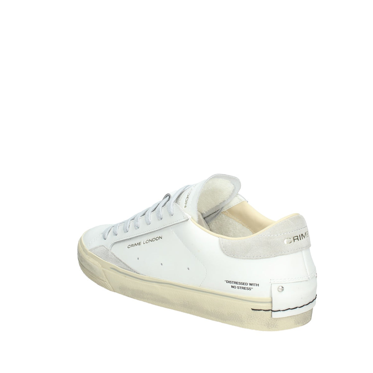 CRIME LONDON SNEAKERS UOMO DISTRESSED LIGHT GREY