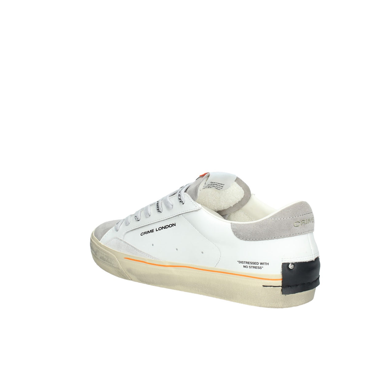 19054PP8_10 CRIME LONDON SNEAKERS BASSA UOMO IN PELLE E SUEDE MOD. DISTRESSED MOSS TAUPE
