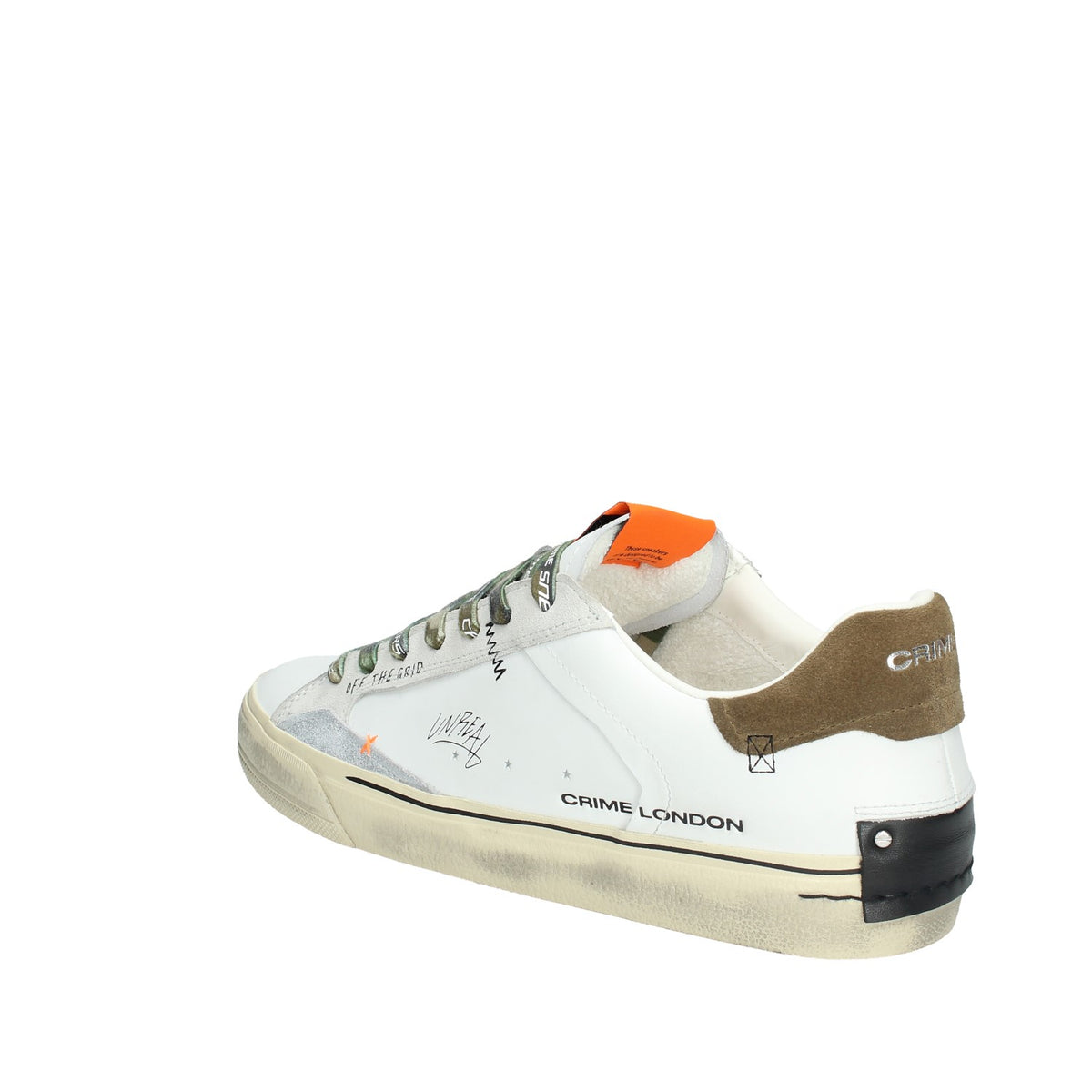CRIME LONDON SNEAKERS UOMO DISTRESSED MILITARY GREEN