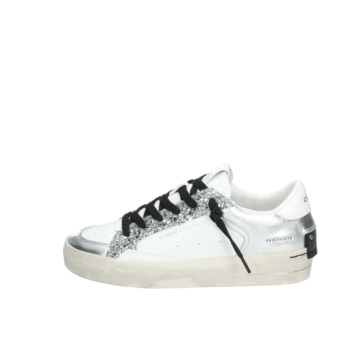 CRIME LONDON SNEAKERS DONNA SK8 DELUXE SILVER GLAM