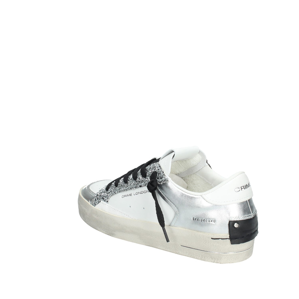 CRIME LONDON SNEAKERS DONNA SK8 DELUXE SILVER GLAM