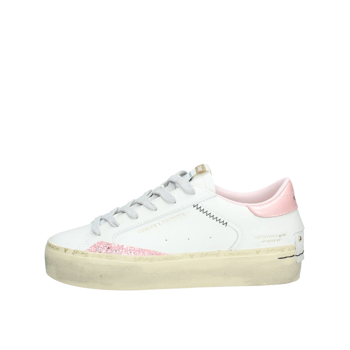 CRIME LONDON SNEAKERS DONNA IN PELLE MOD. DISTRESSED PLATFORM PINK BLOSSOM