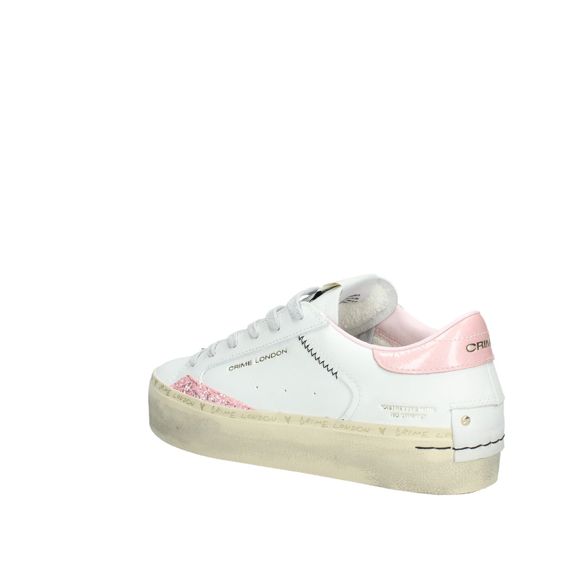 CRIME LONDON SNEAKERS DONNA IN PELLE MOD. DISTRESSED PLATFORM PINK BLOSSOM