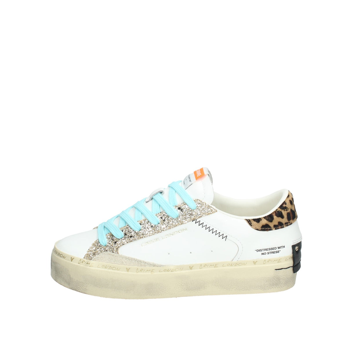 CRIME LONDON SNEAKERS DONNA DISRESSED PLATFORM TROPICAL GOLD