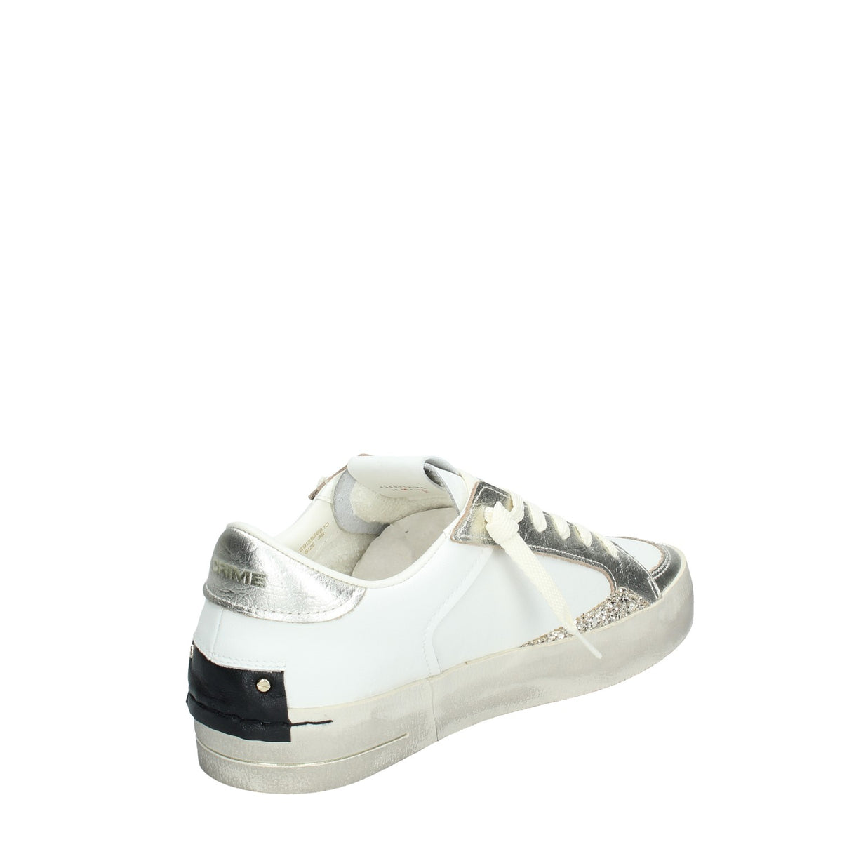 CRIME LONDON SNEAKERS DONNA SK8 DELUXE PLATINUM GLOW IN PELLE
