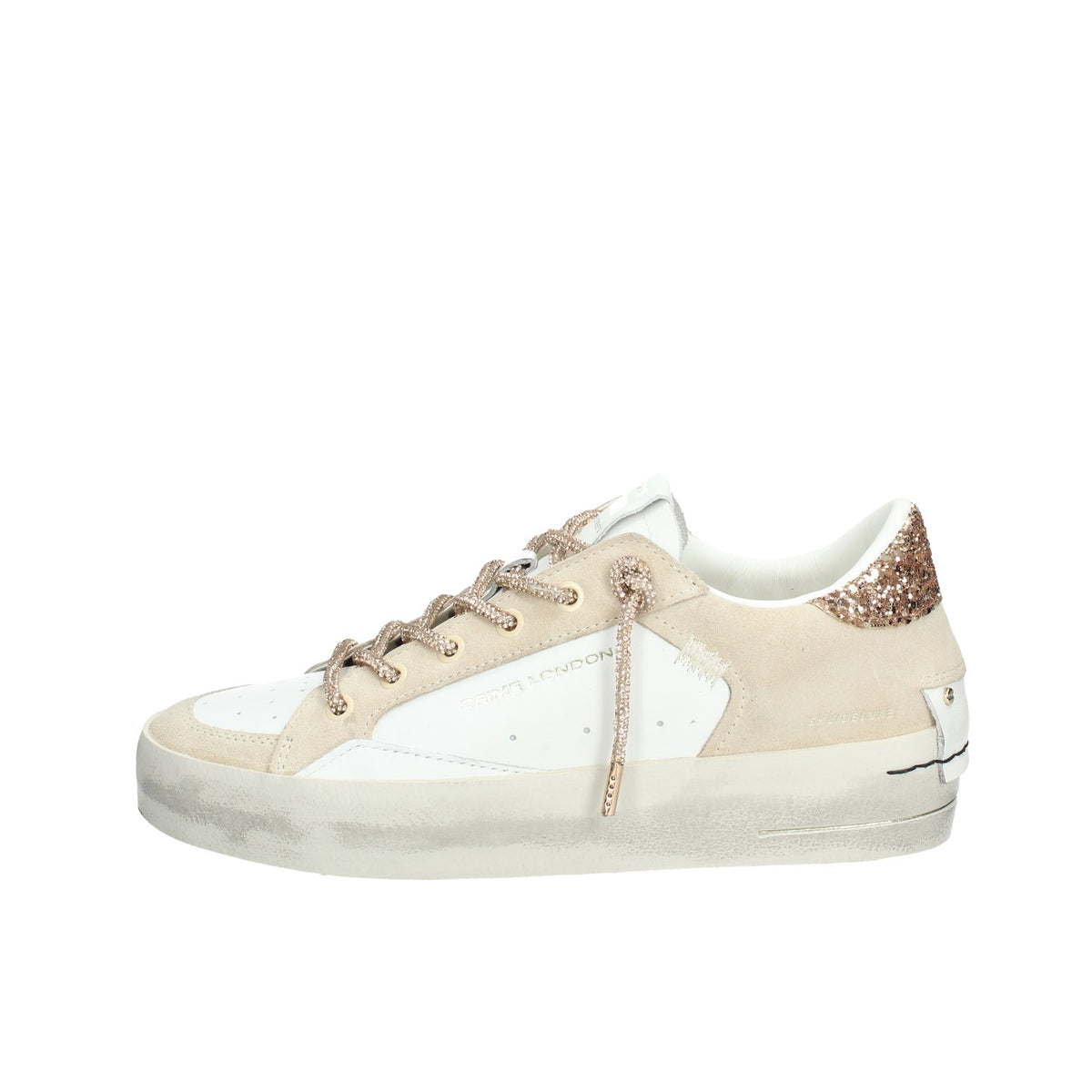 CRIME LONDON SNEAKERS DONNA SK8 DELUXE WEDGE IN PELLE