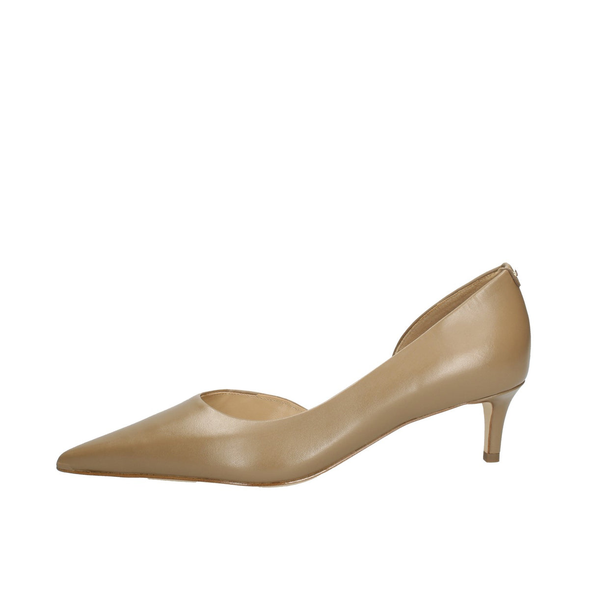 MICHAEL KORS DECOLLETE' IN PELLE TACCO BASSO CON SCOLLO