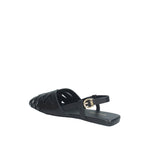 SANDALO DONNA SLING FLAT INTRECCIATO