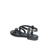 FRAU SANDALOINFRADITO FLAT DA DONNA IN PELLE NERO