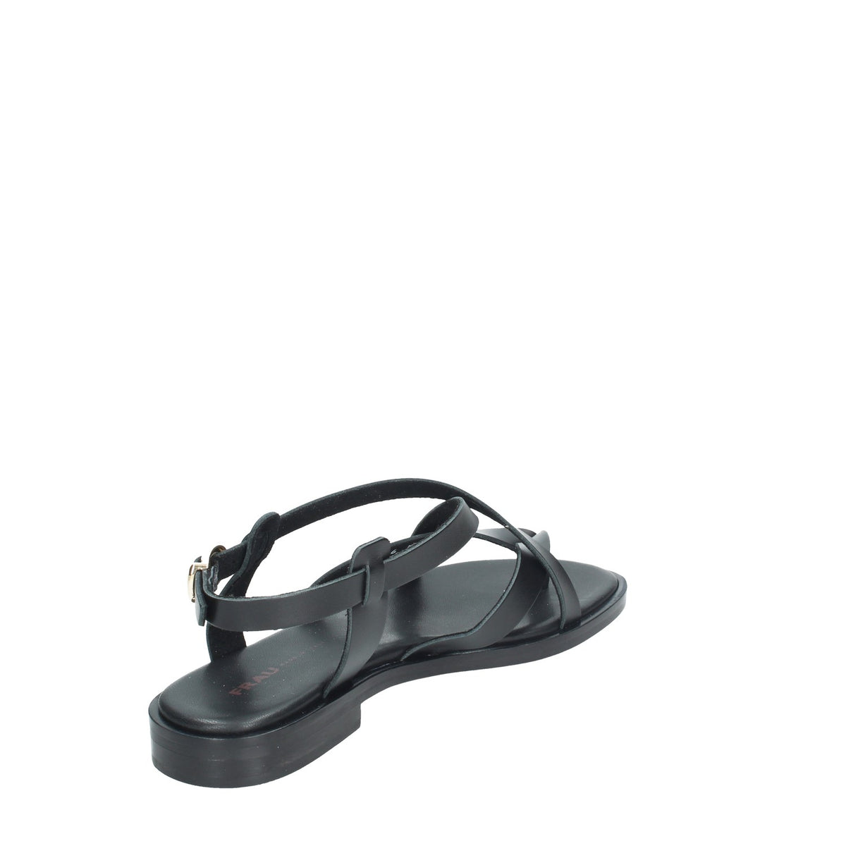 FRAU SANDALOINFRADITO FLAT DA DONNA IN PELLE NERO