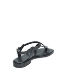 FRAU SANDALOINFRADITO FLAT DA DONNA IN PELLE NERO