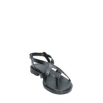 FRAU SANDALOINFRADITO FLAT DA DONNA IN PELLE NERO