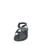FRAU SANDALOINFRADITO FLAT DA DONNA IN PELLE NERO