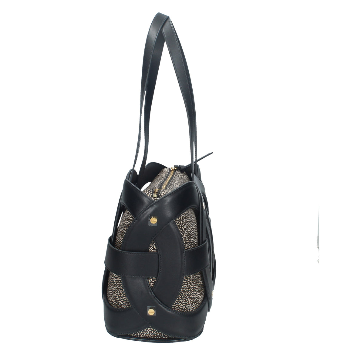 BORBONESE BORSA DONNA A SPALLA AL ROUND SHOPPER MEDIUM