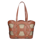 BORBONESE BORSA DONNA A SPALLA AL ROUND SHOPPER MEDIUM