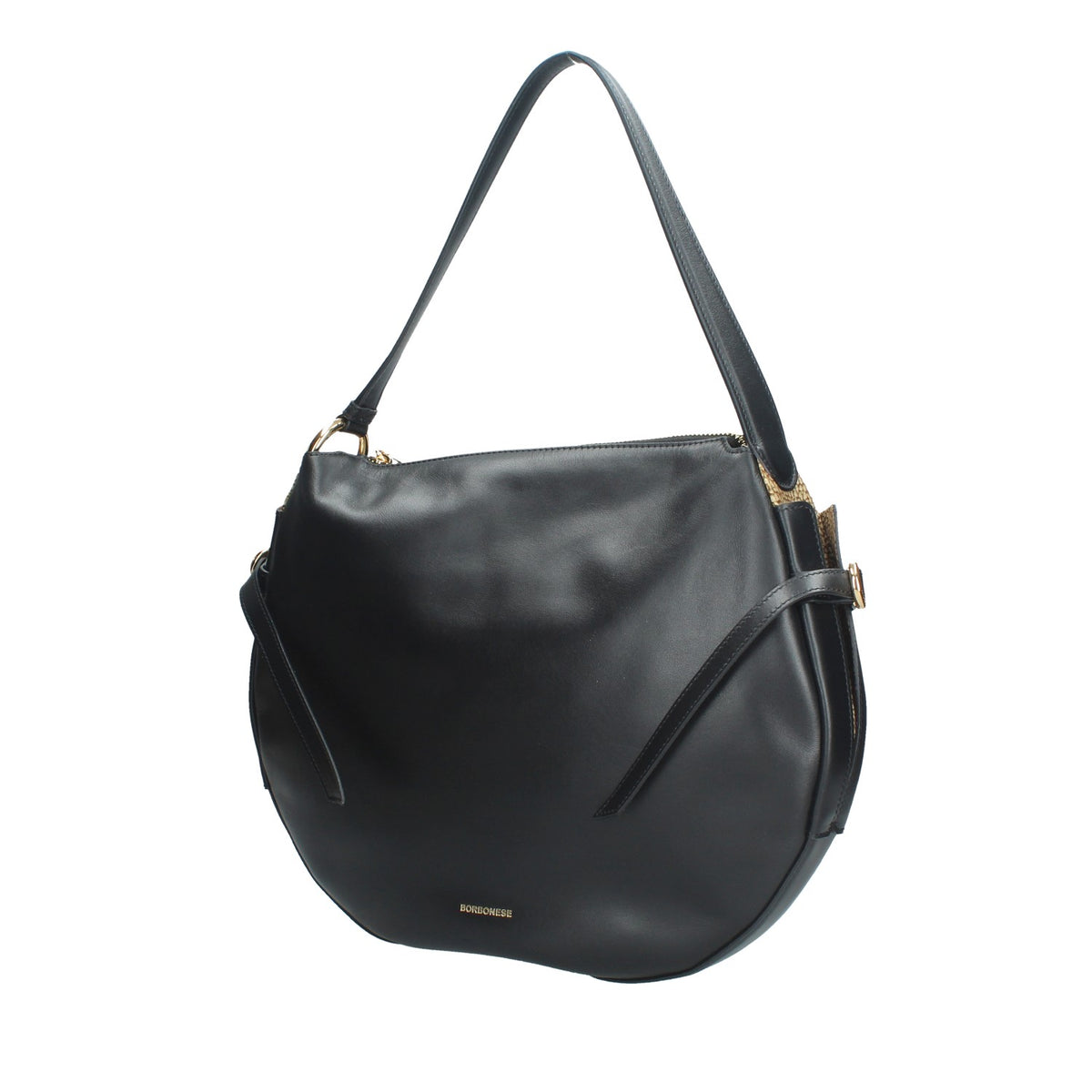 BORBONESE BRIDLEBORSA A SPALLA IN PELLE HOBO MEDIUM