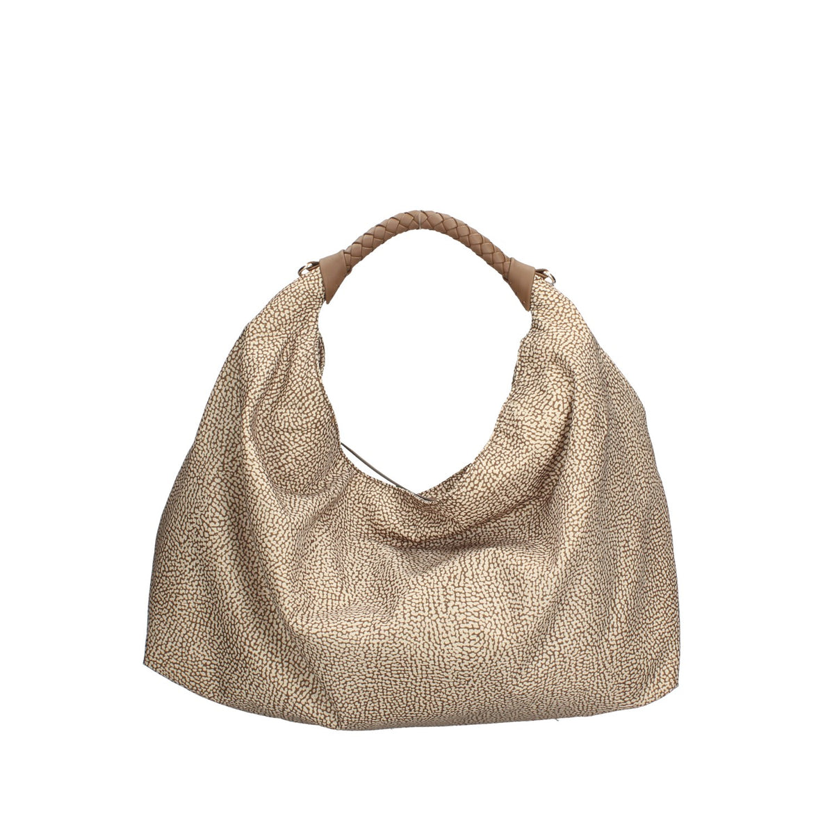 91010206 BD BORBONESE BORSA DONNA A MANO HOBOIN NYLON E PELLE