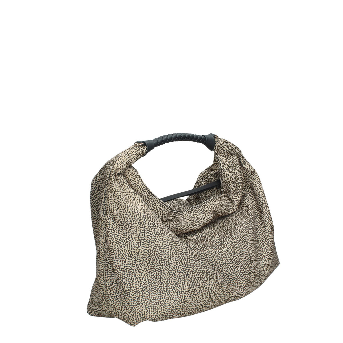 91010206 BD BORBONESE BORSA DONNA A MANO HOBOIN NYLON E PELLE