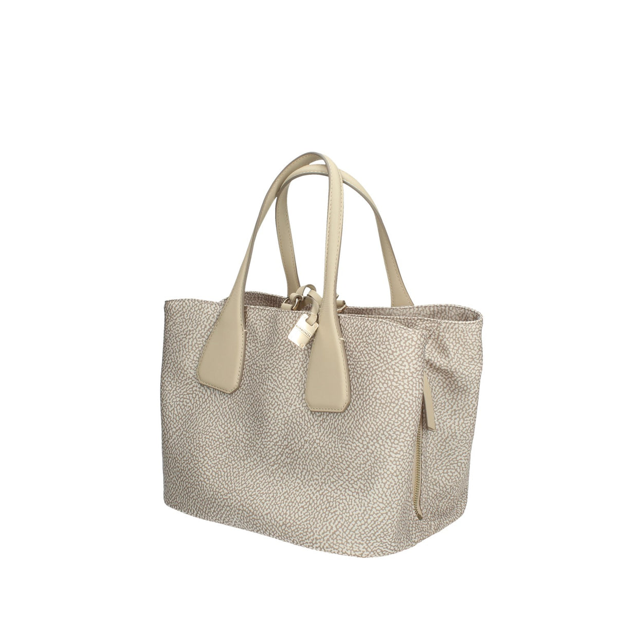 BORBONESE BORSA DONNA A MANO IN NYLON E PELLEVIS A VIS
