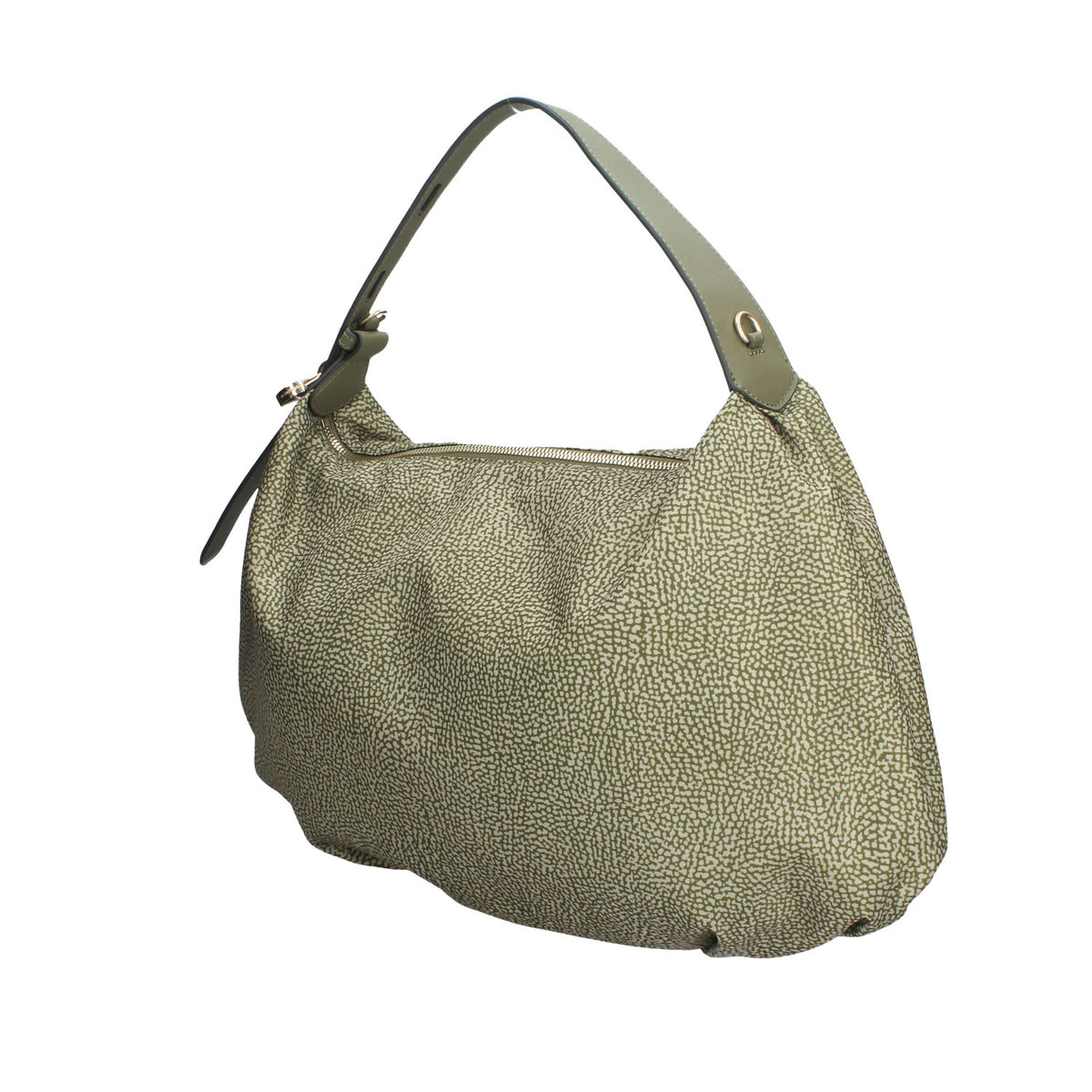 BORBONESE BORSA DONNA A SPALLA IN NYLON E PELLE