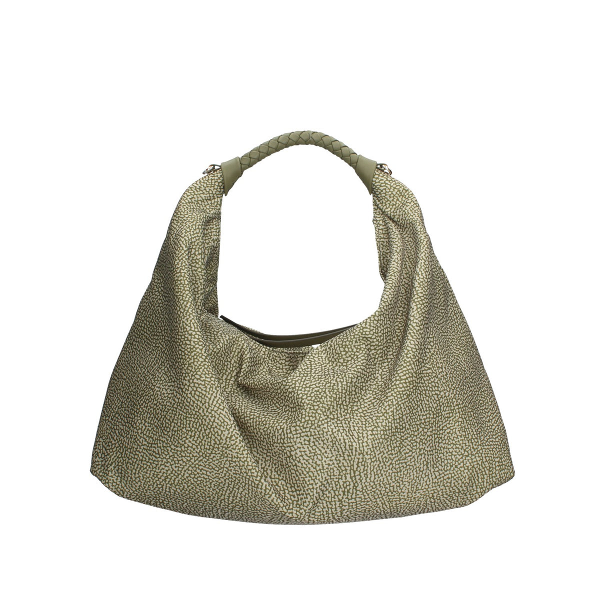 BORBONESE BORSA DONNA A MANO HOBOIN NYLON E PELLE
